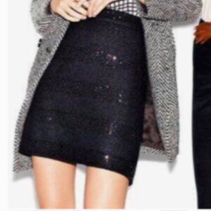 LOFT STRPED SEQUINS SKIRT 12P